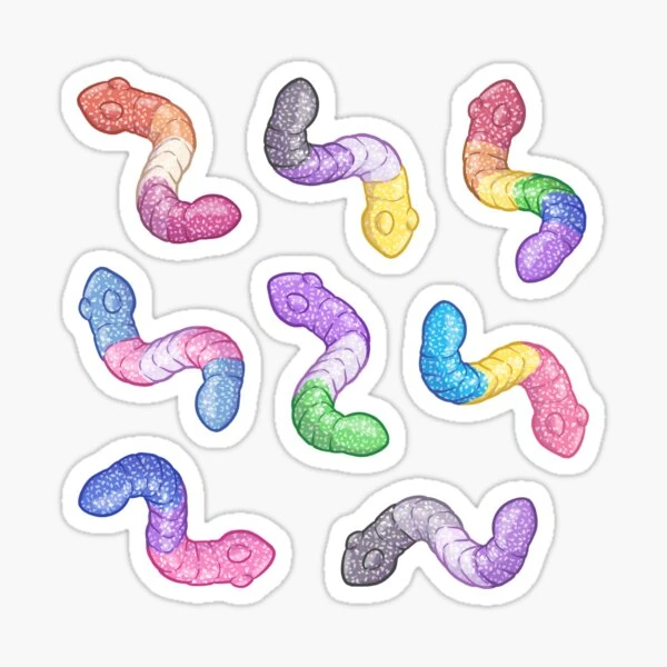 Ensemble de vers gommeux Pride | Sticker