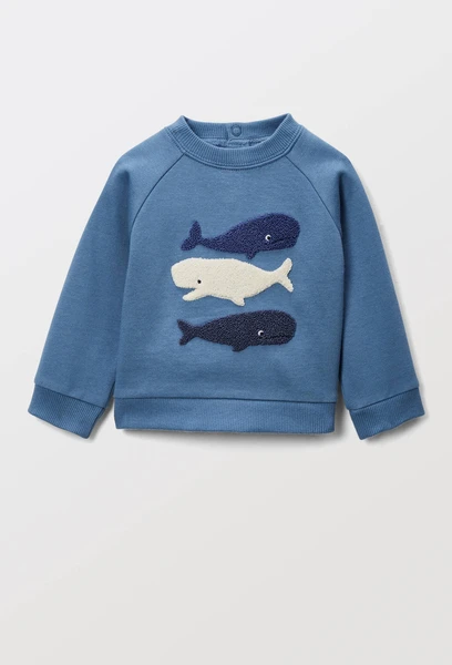 Sweat brodé en coton BIO GOTS