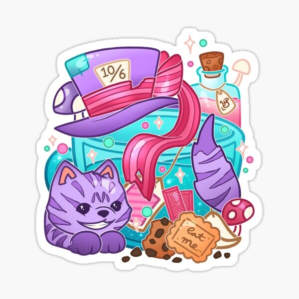 Tasse à thé Alice au pays des merveilles Mad Tea Party | Sticker