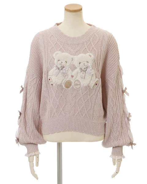 Twin Bears Knit Top