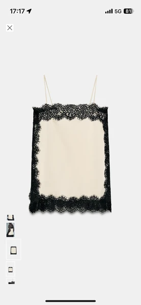 Débardeur dentelle blanc et noir 