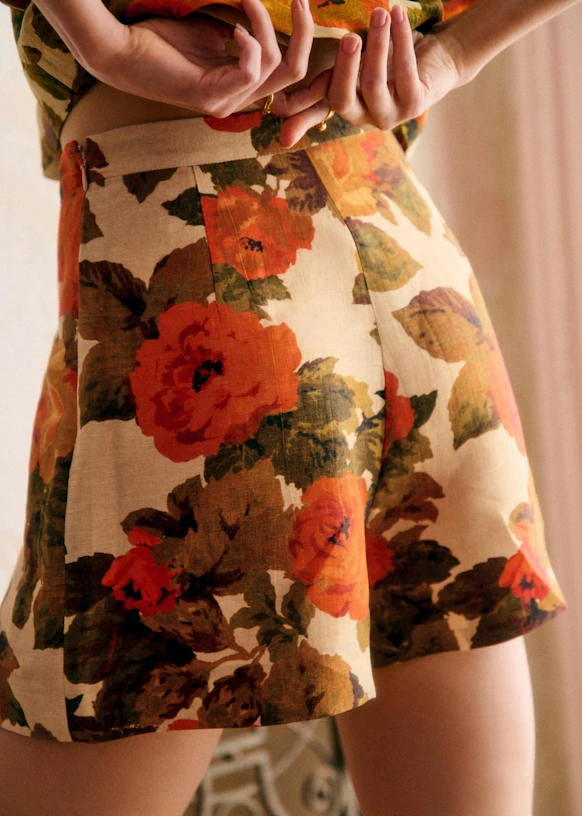 Short Almanzo - Imprimé Taormina - Lin - Sézane