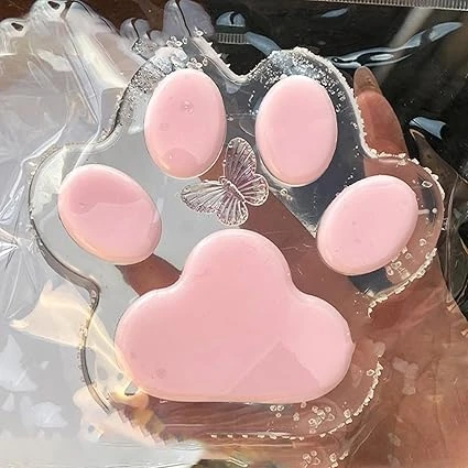 Grand jouet à presser en forme de pattes de chat - Taille XXL - 14 x 15 cm - Anti-stress - Pour adultes et enfants