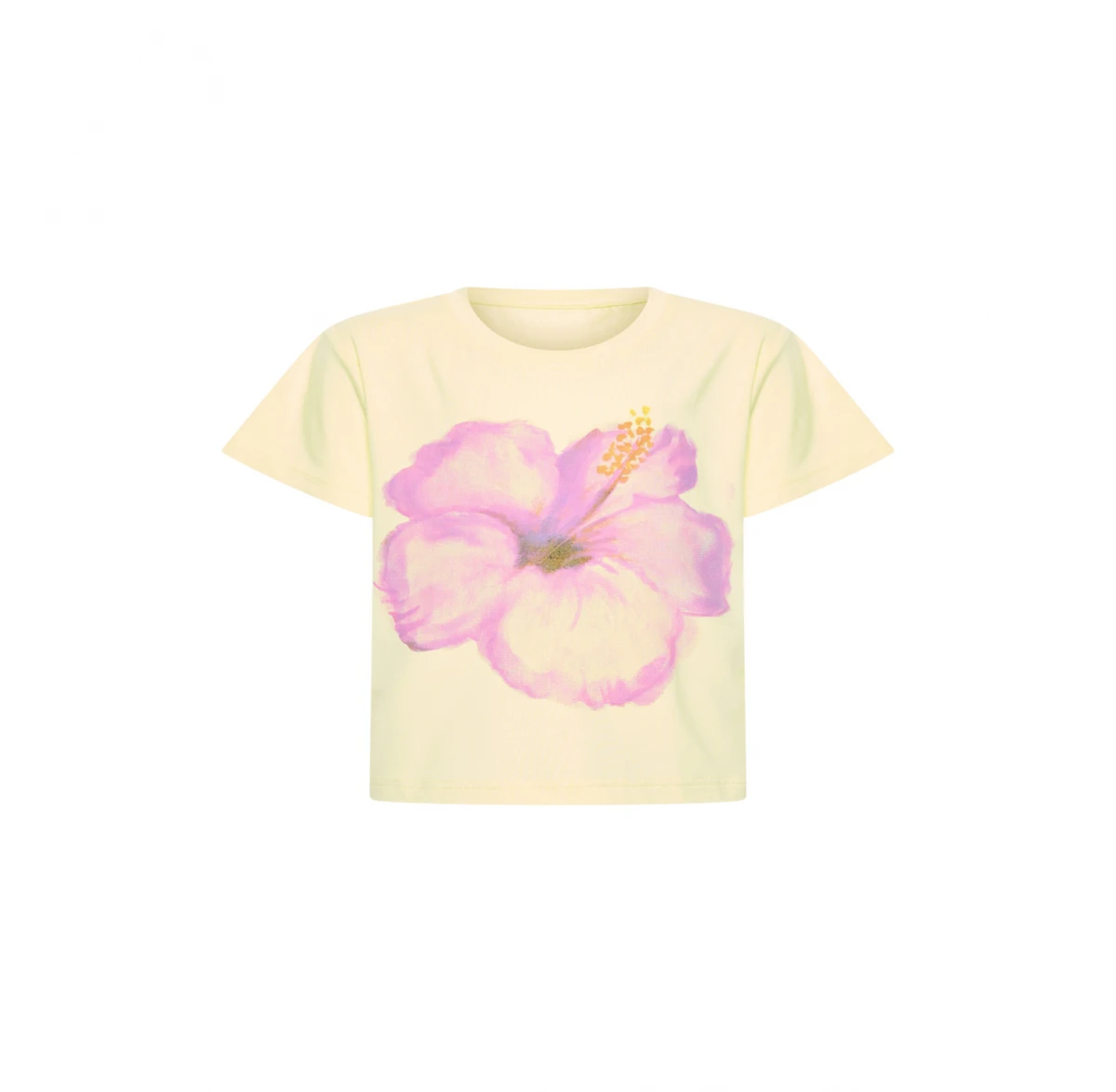 Buy Light Yellow Hibiscus Tee - TET. Responsible Wear