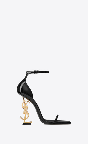 opyum sandales en cuir verni et talon doré - Taille 36