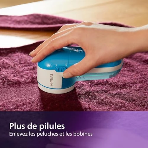 Philips Rasoir Anti-Bouloche/Anti-Peluche - Elimine les Bouloches sur Vêtements, Bleu (GC026/00)