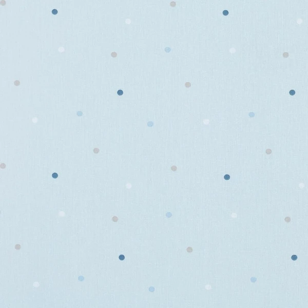 Popeline coton Mini points multicolores – bleu bébé
