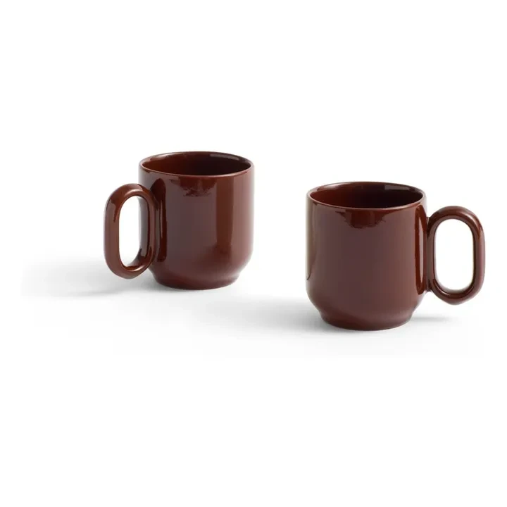 Hay - Tasses en terracotta Barro - Set de 2, Rui Pereira - Burgundy | Smallable