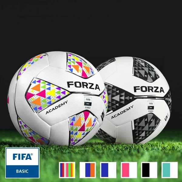 FORZA Academy Ballon de Foot [Noir/Blanc | Taille 5] - Pack de 3