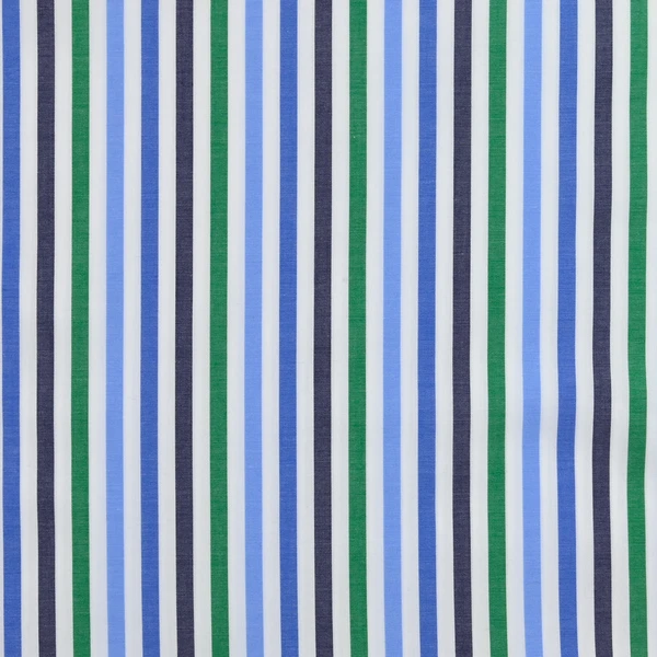 Coton rayé 6 mm tricolore bleu, vert et blanc