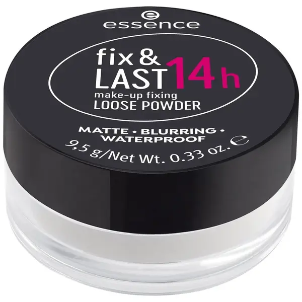 essence | fix & LAST 14h make-up fixing LOOSE POWDER poudre libre Poudre - Transparent, 9,5 g - Transparent