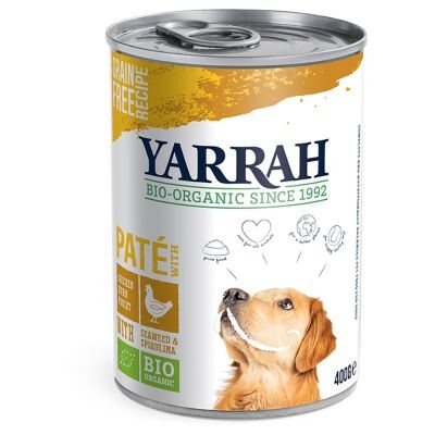 Yarrah Bio Paté poulet, algues, spiruline pour chien