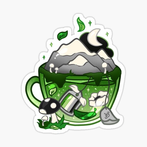 Tasse à thé Pride Flag - Nature Aromantic | Sticker