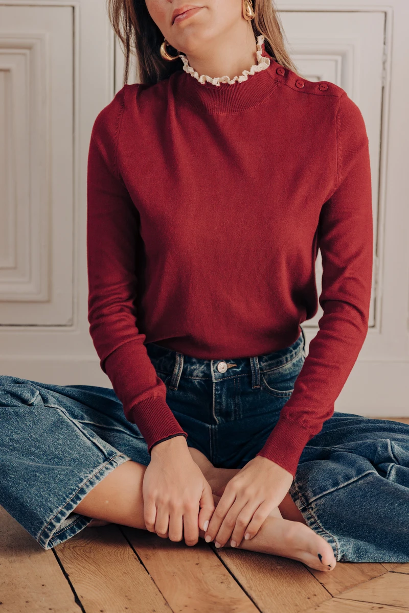 Pull Rudy bordeaux