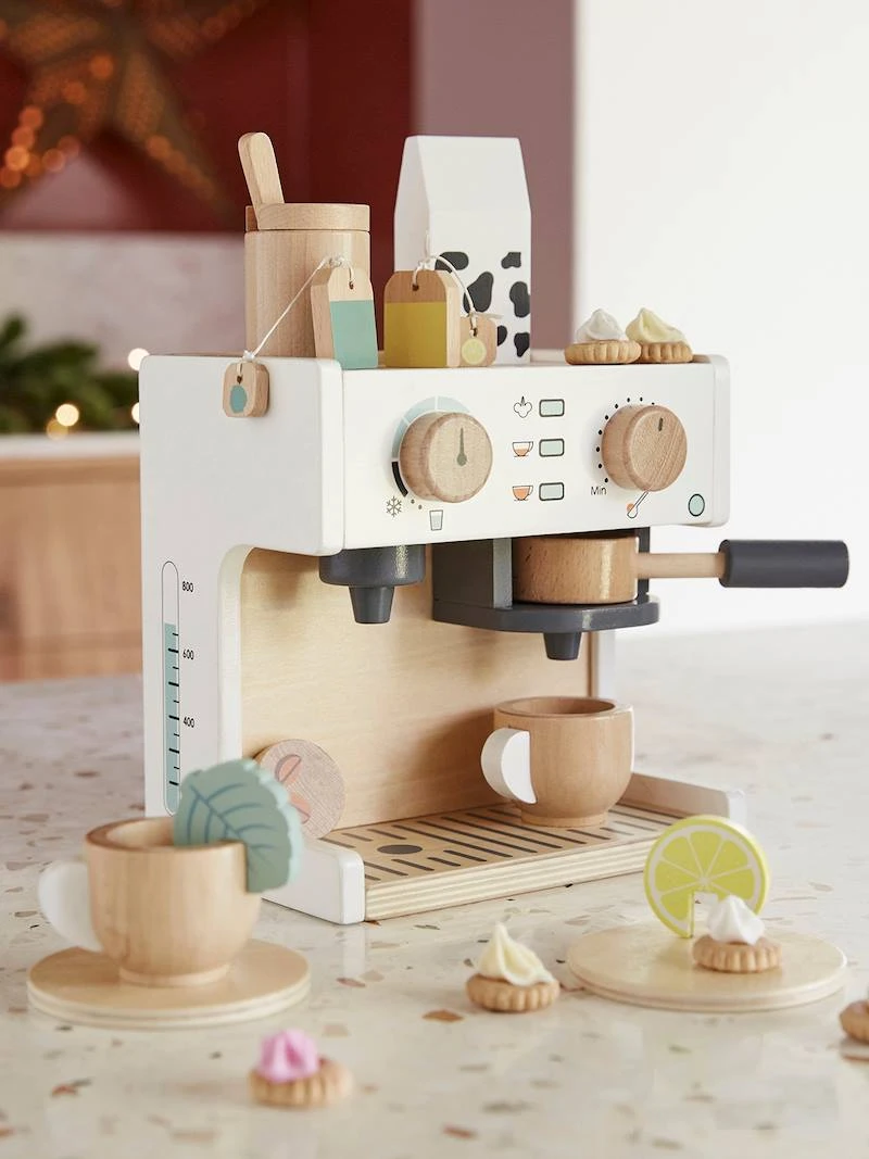 Machine à café et à thé en bois FSC® multicolore - Vertbaudet