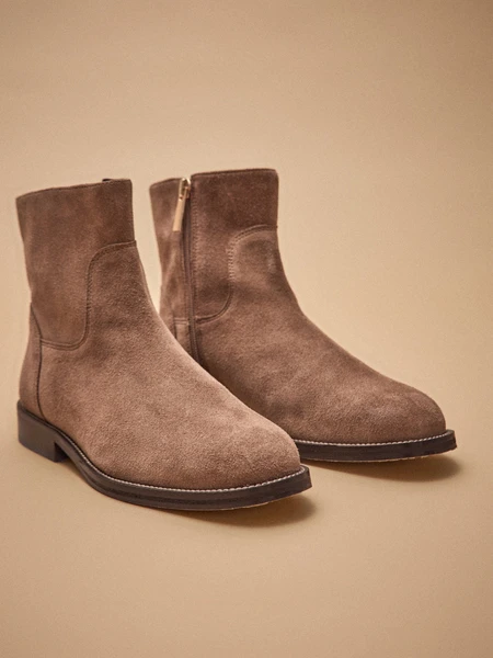 Boots camarguaises cuir velouté femme