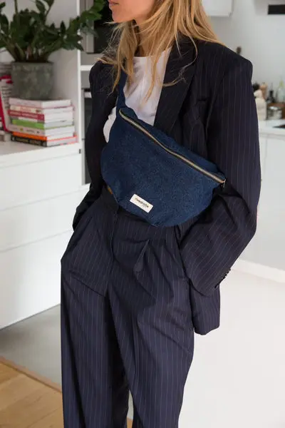 Custine XL le sac banane - Denim Brut upcyclé