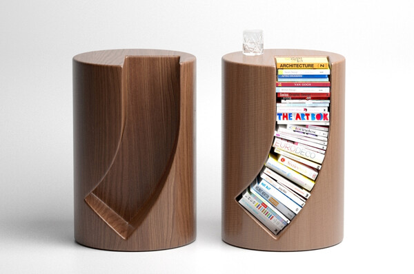 Bookgroove is a unique bookshelf and side table in one - Yanko Design