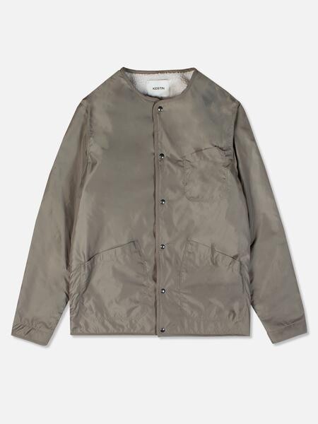Neist Technical Jacket in Light Olive Nylon with Fleece Liner