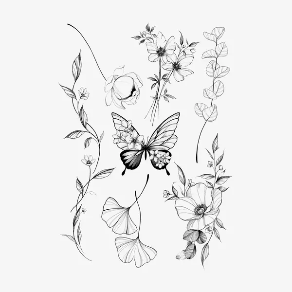 Wild Summer - tatouages temporaires fleuris