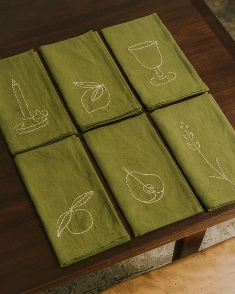 Lot de 6 Serviettes de Table - Countryside Gathering