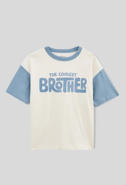 T-shirt manches courtes à inscription en coton BIO GOTS