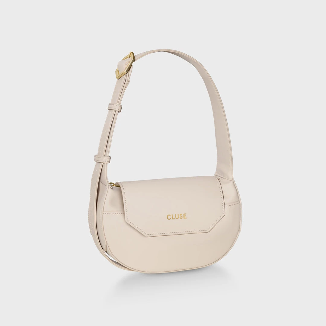 Sacroisé Petite Crossbody, Beige, Gold Colour