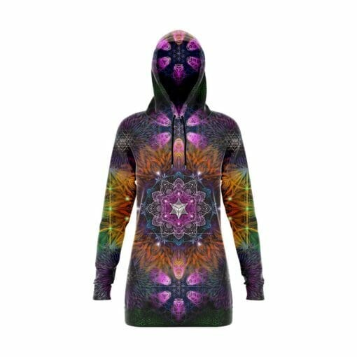 Glow Sacred Geometry Hoodie Dress