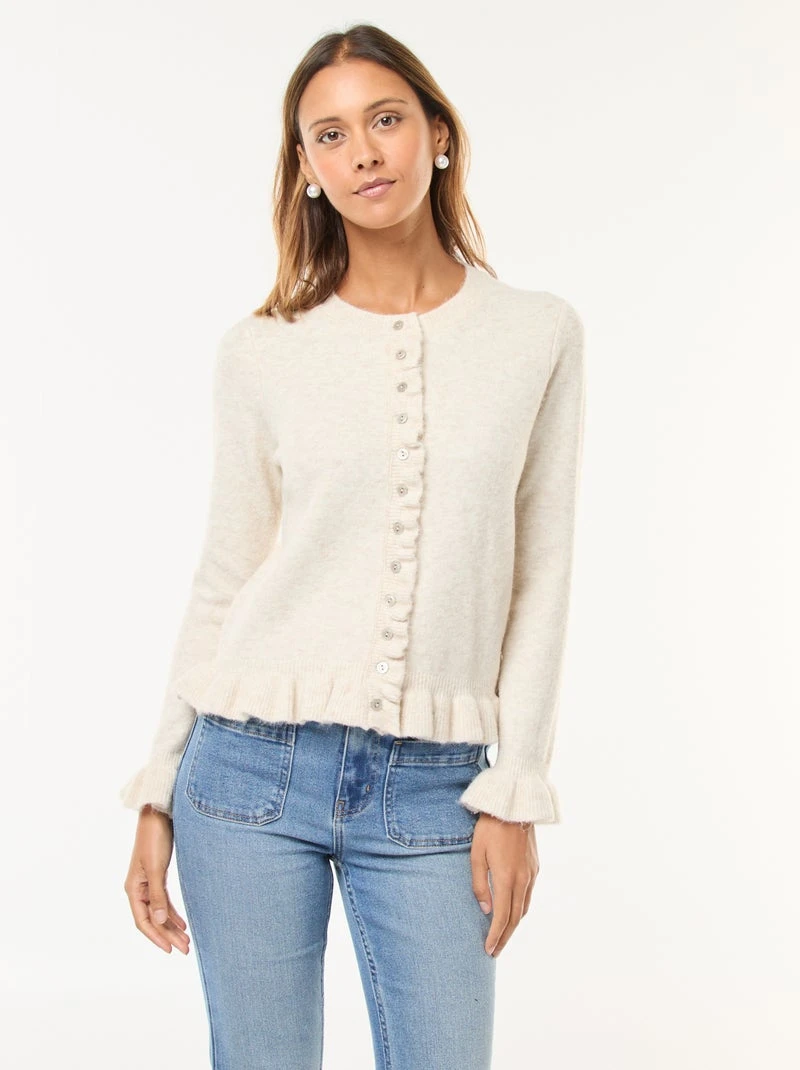 Gilet mouliné avec détails ondulés