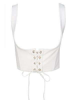 Juliet White Bustier Corset Crop