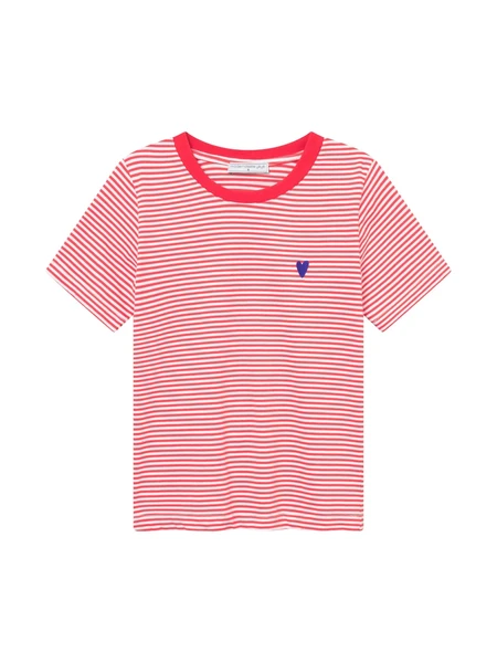 T-shirt en coton bio | rayé rouge "endless horizon t-shirt - red" Mademoiselle Yéyé