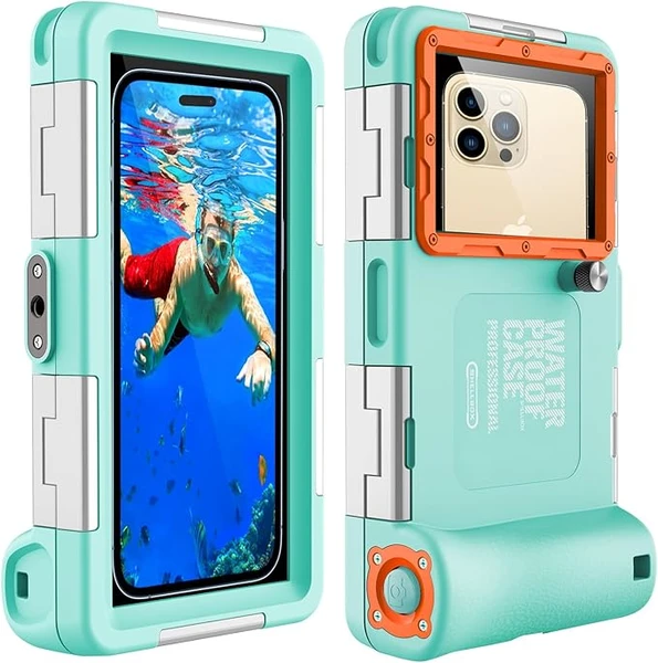 Shellbox Pochette Étanche Smartphone IPX8 Pochette Téléphone Étanche,Housse Étanche Smartphone Compatible for iPhone 17 Pro 17 Air 17 Pro Max 16 15 14 13 12 11 Pro Max Samsung S25 S24 S23