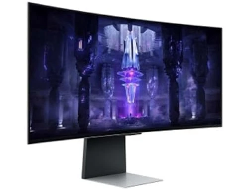 Samsung Ecran PC Odyssey OLED G8 34’’ 175Hz , 0.1ms, Dalle OLED Incurvée 1800R,UWQHD: 3440 x 1440, AMD FreeSync Premium Pro,Core Lightning +,Smart, Inclinable-Ajustable en hauteur, USB C, Micro HDMI