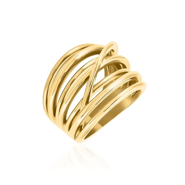 Bague Gold Aura Acier Jaune