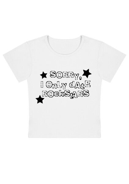 Only Date Rockstars Y2k Baby Tee