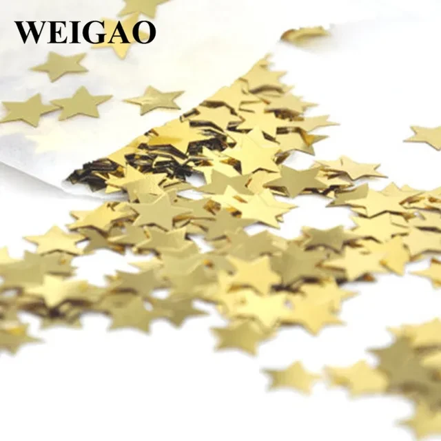 WEIGAO-Confettis en paillettes pour fête d'anniversaire et mariage, petites étoiles de table, fournitures de décoration artistique, 4mm, 1000 pièces/lot - AliExpress