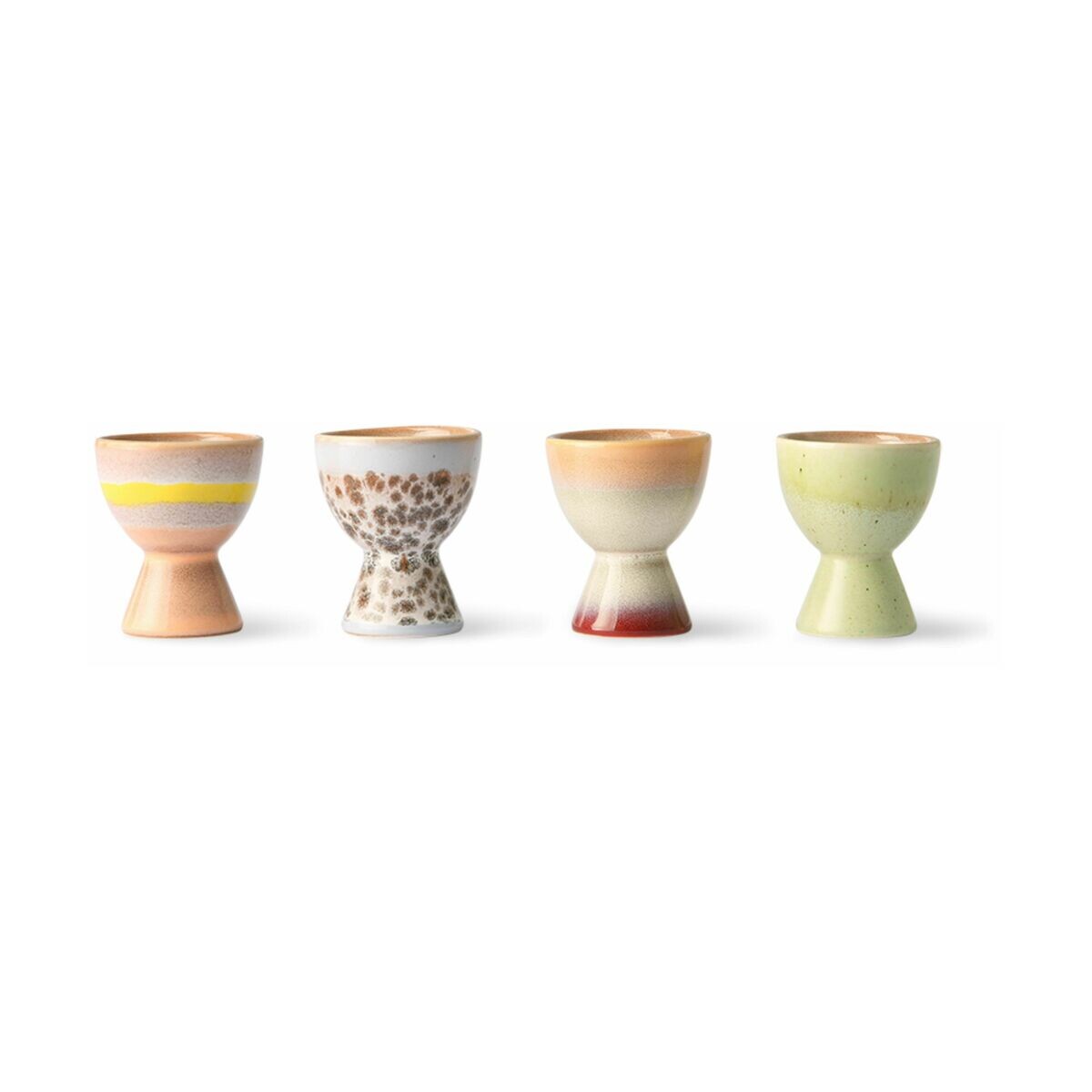 4 Coquetiers en grès Vaisselle 70's - HKliving