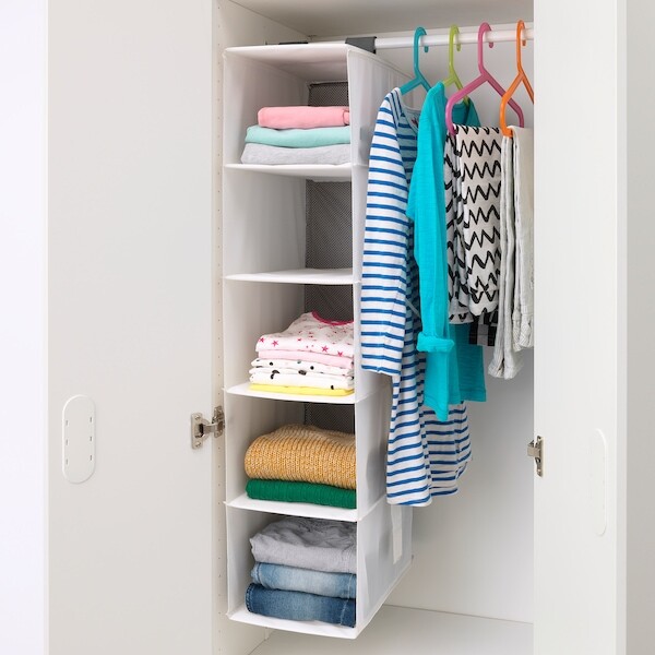 RASSLA Rangement 5 compartiments, blanc, 25x40x98 cm - IKEA