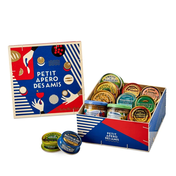 Petite boite "Petit apéro des amis" - Coffret gourmand  - Conserverie la Belle-iloise