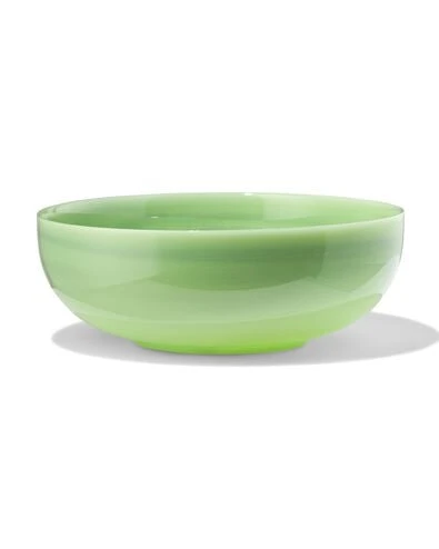 saladier ⌀23x9cm verre effet marbre vert - HEMA