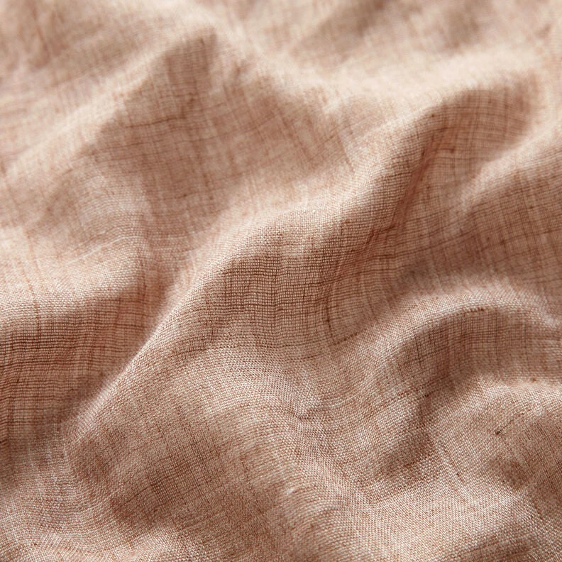 Voile mélangé froissé – cannelle - Idéal pour Chemisiers
