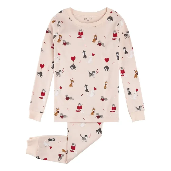 Pyjama Chats Coton Bio | Rose