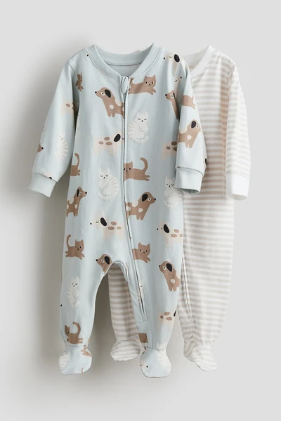 Lot de 2 pyjamas zippés