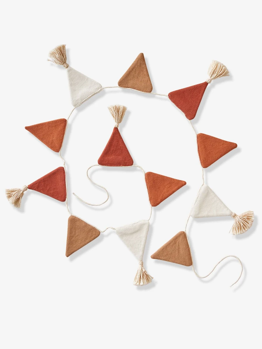 Guirlande fanions tricot beige clair uni - Vertbaudet