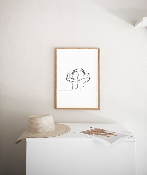 True Love Nursery WAll ART PRINT - France Dessin d&#39;une ligne de ligne de ligne Décor minimaliste de chambre d&#39;enfants Décor moderne de mur de pépinière Animal Prints