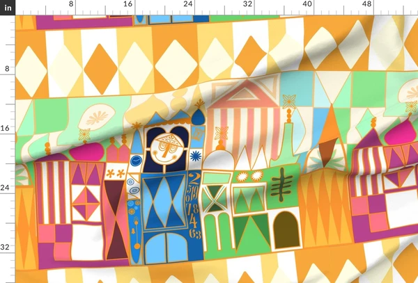 Small World Bright Fabric | Spoonflower