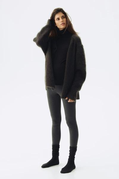 MAMA Lot de 2 leggings en jersey - Gris foncé/noir - FEMME | H&M FR