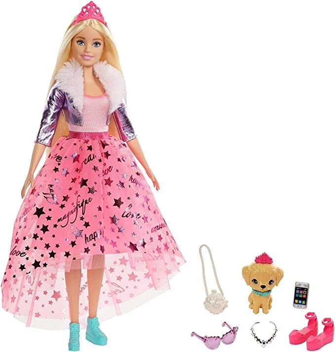 Barbie Princesse Adventure poupée blonde avec jupe rose en tulle, figurine chiot et accessoires inclus, jouet pour enfant, GML76 : Amazon.fr: Jeux et Jouets