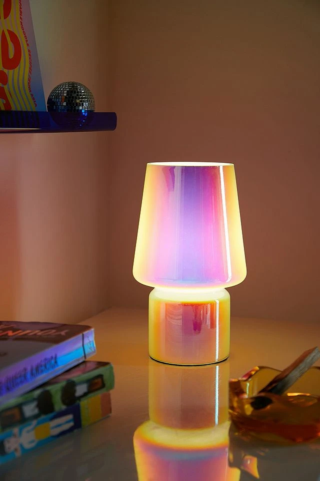 Iridescent Little Glass Table Lamp