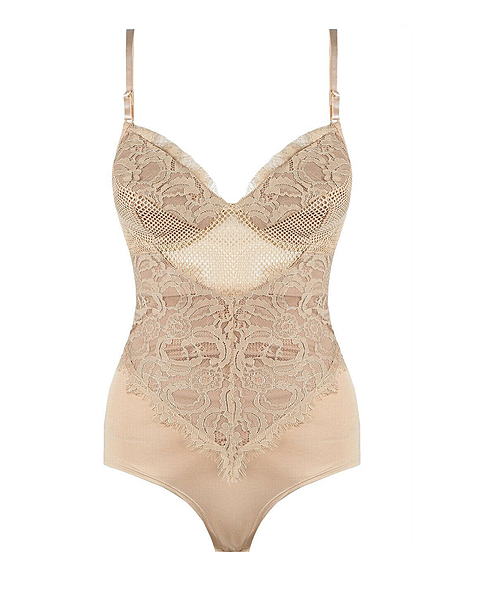 Tessali Lace Bodysuit Nude